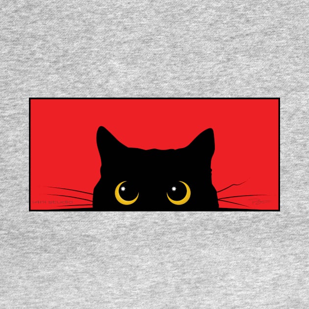 Peek-a-Boo Kitty (Red) by i4ni Studio